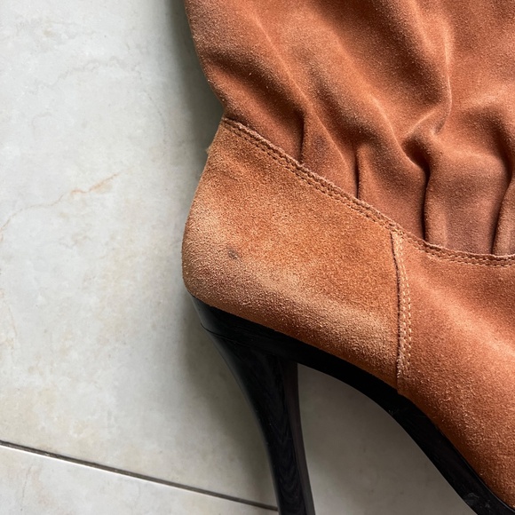 MK Burnt Cinnamon Suede Slouch Boots - Picture 2 of 11